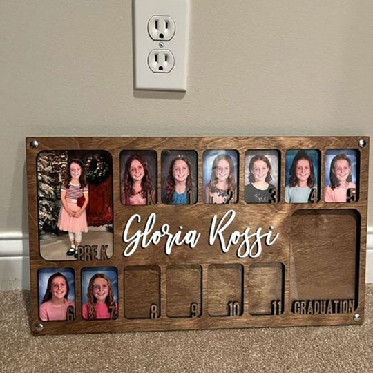 Pre K to Graduation School Picture Frame | Grade School Photo Frame
