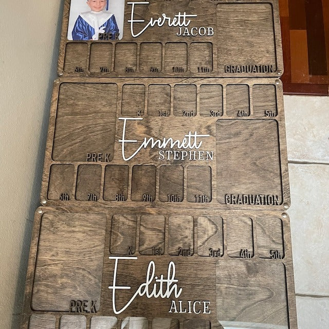 Pre K to Graduation School Picture Frame | Grade School Photo Frame