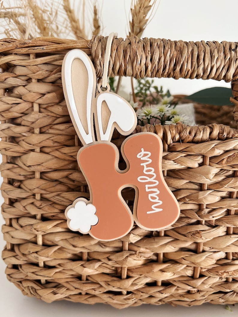 Easter Bunny Basket Tag / Easter Basket Tag / personalized Easter Basket Tag