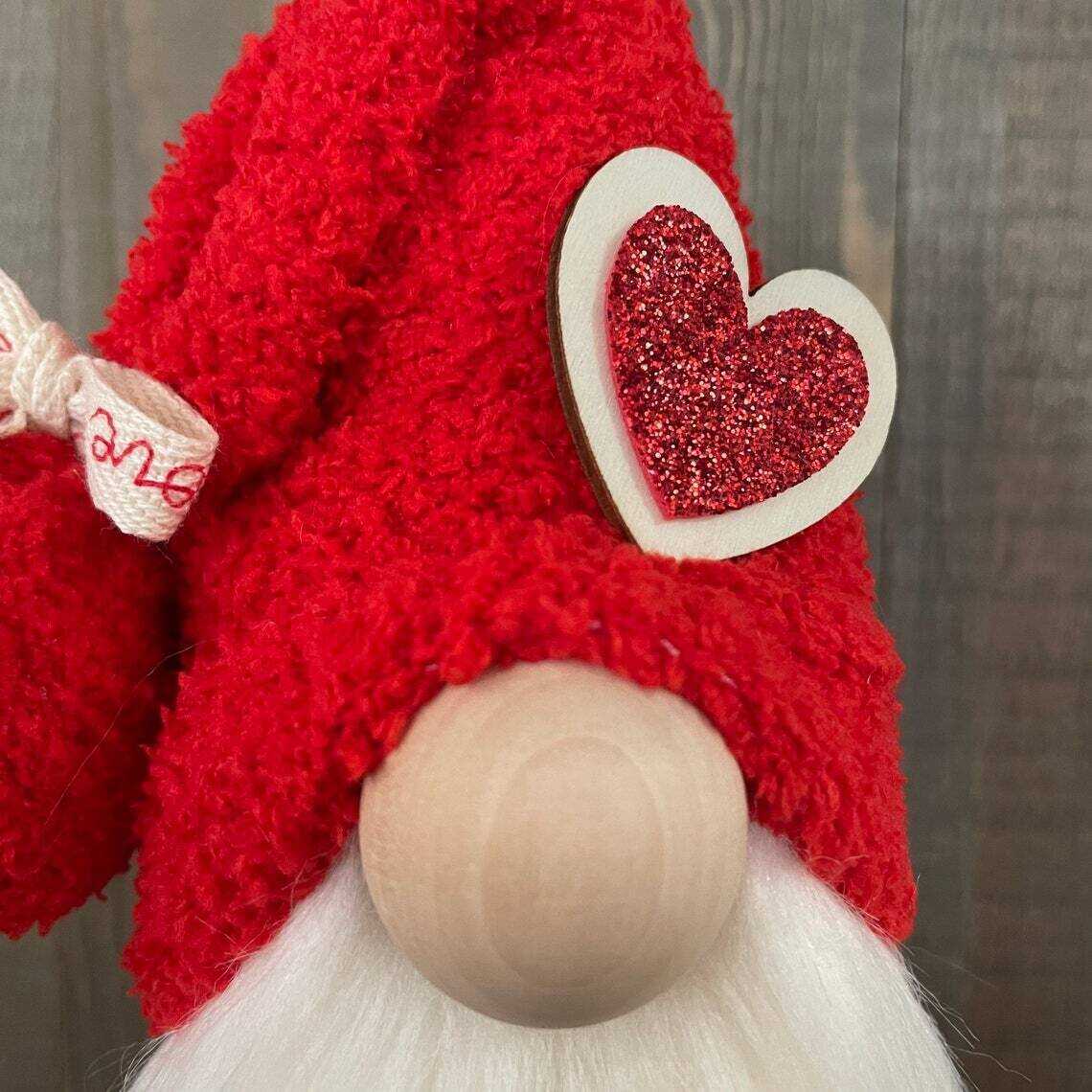 Red Heart Gnome --Tiered Tray Gnome