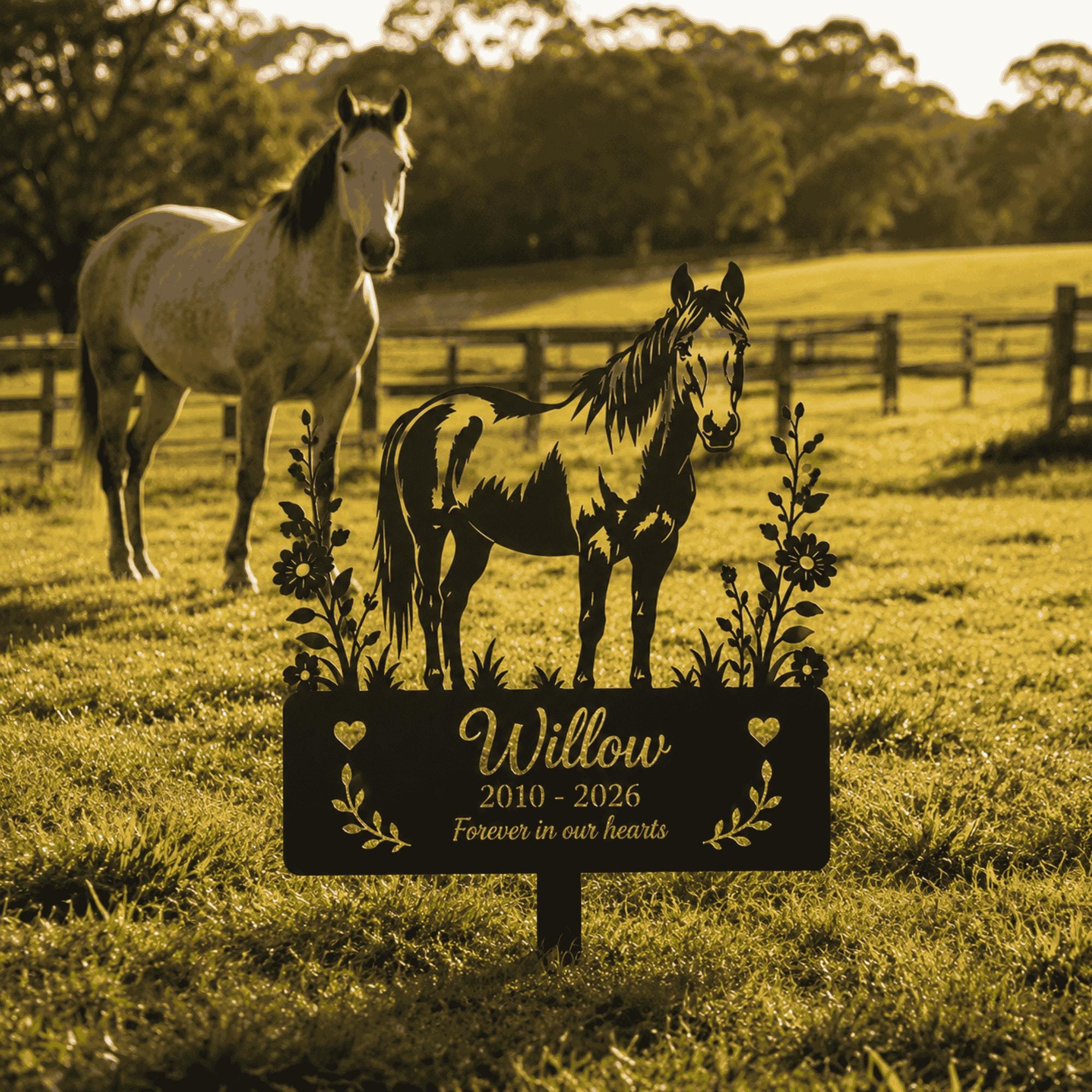 Personalized Pet Portrait Garden Memorial Stake 
