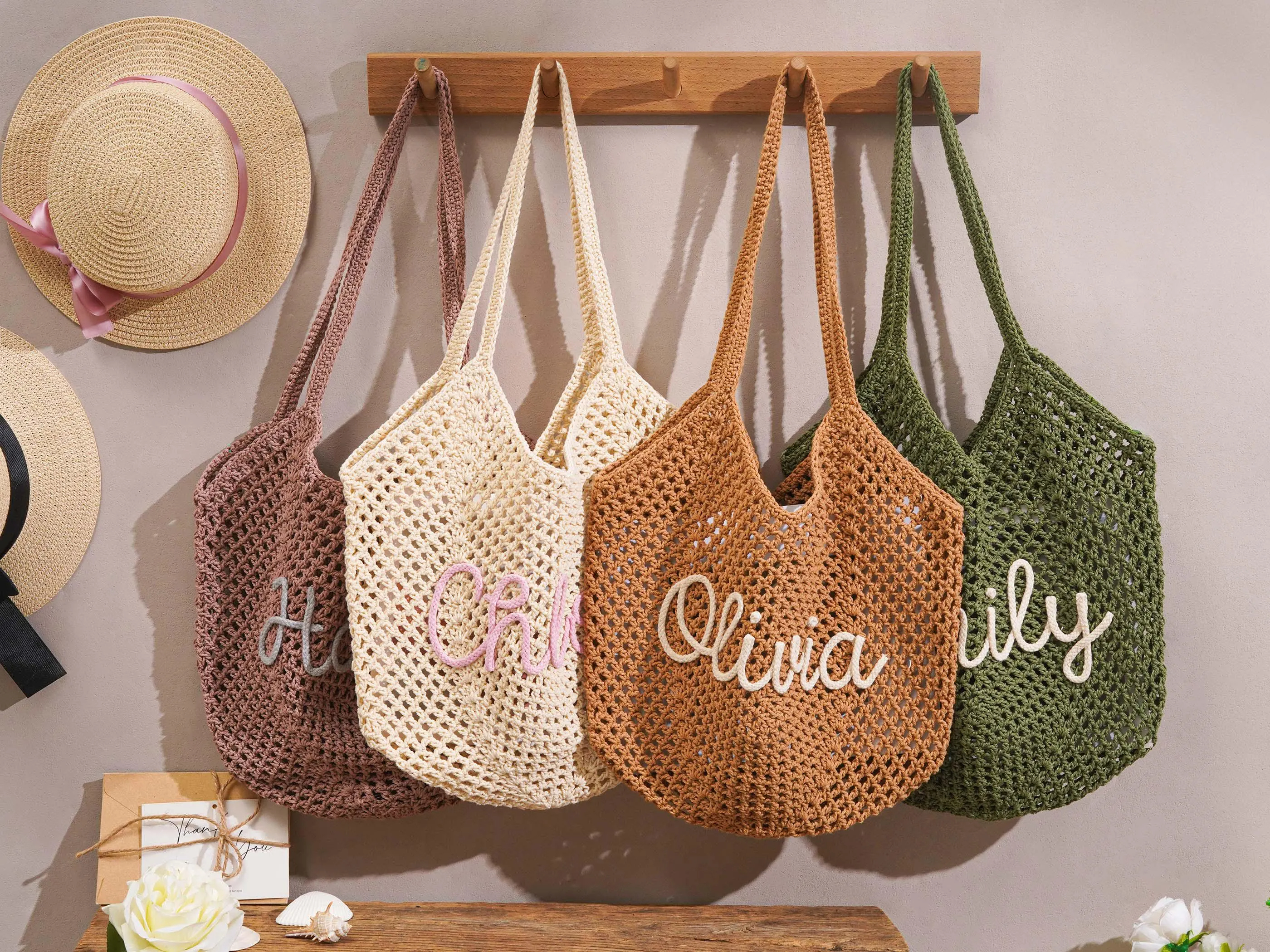 Personalized beach tote bags