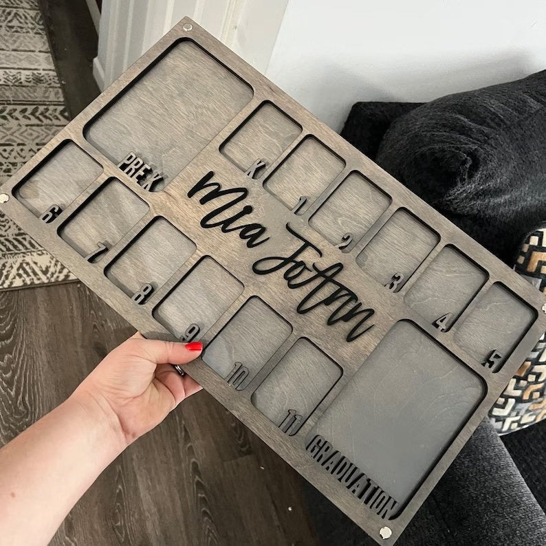 Pre K to Graduation School Picture Frame | Grade School Photo Frame