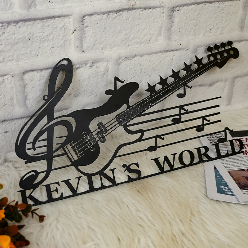 Personalized Guitar Home Decor Metal Sign
