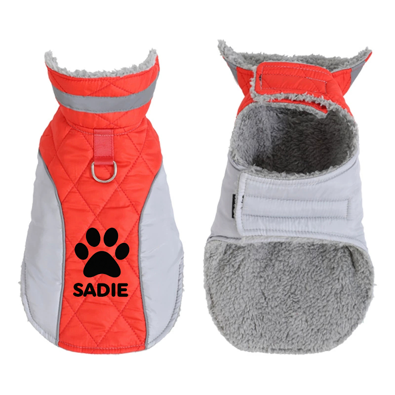 Coat-Personalized Custom Pet Name Winter Warm Coat