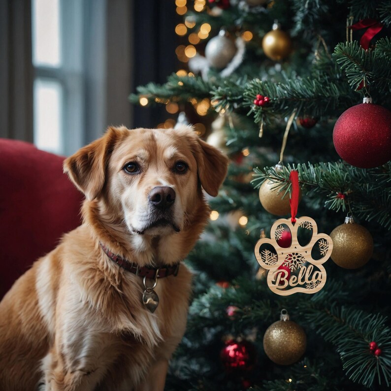 Personalized Name Christmas Ornament, Custom Pet Ornament