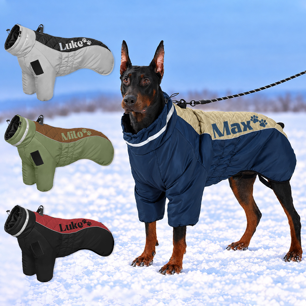 Big-Personalized Large Size Dog Winter Warm Windproof Padded Jacket