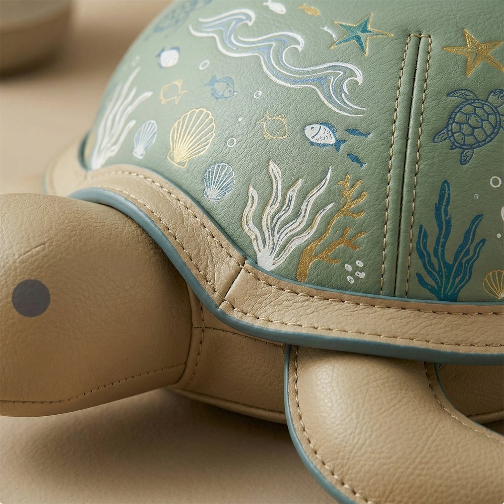Personalized Sea Turtle Tissue Box Cover with Name, Ocean Inspired Leather Tissue Holder, Coastal Home Decor, Birthday/Housewarming Gift for Women