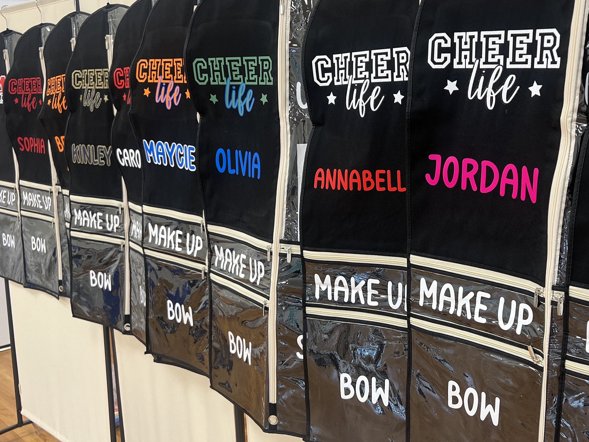 Personalized Cheer Life Garment Bags