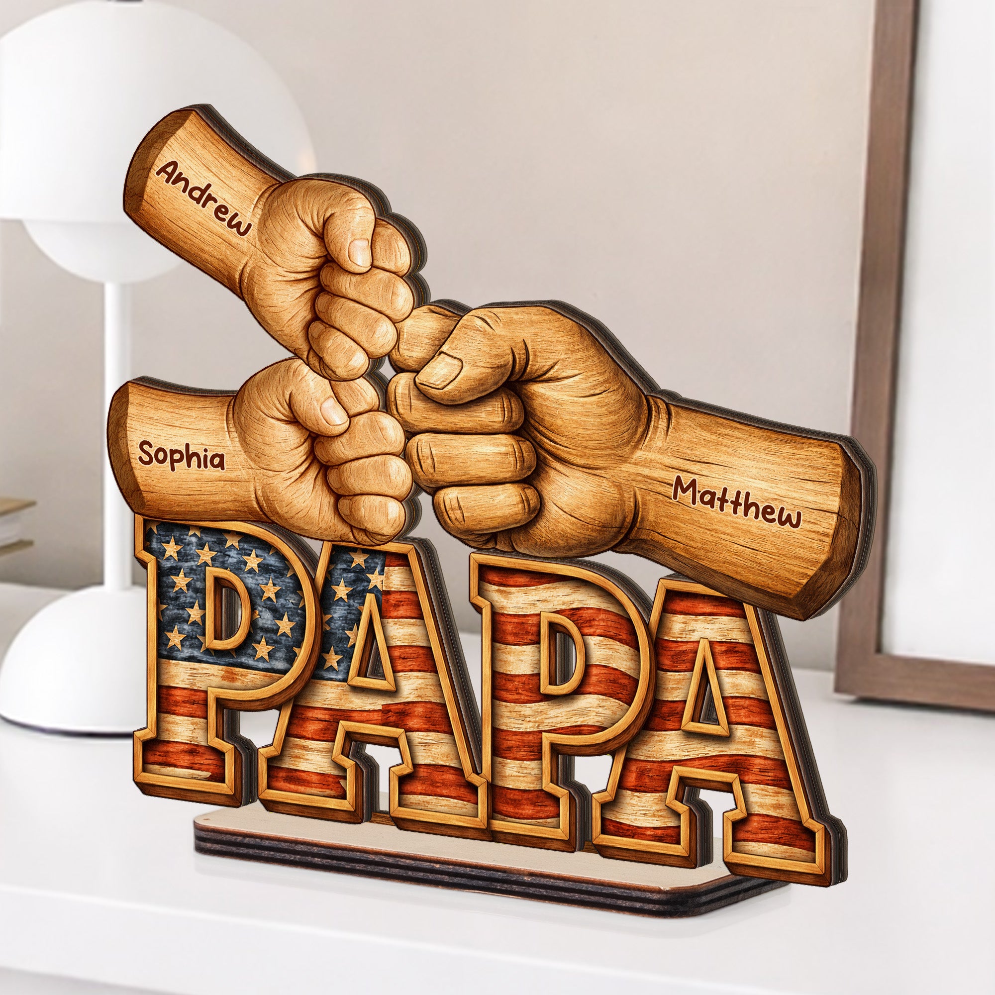Dad,-Papa,-Pop-Fist-Bumps-With-Kids'-Names-Personalized-Wooden-Plaque-2
