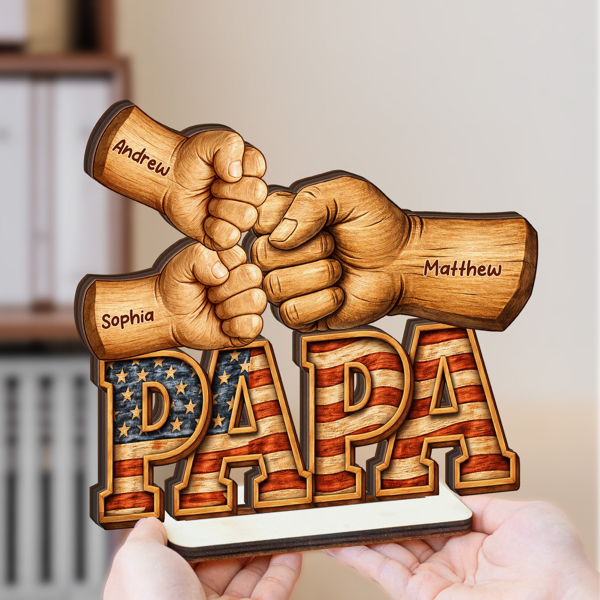 Dad,-Papa,-Pop-Fist-Bumps-With-Kids'-Names-Personalized-Wooden-Plaque-3