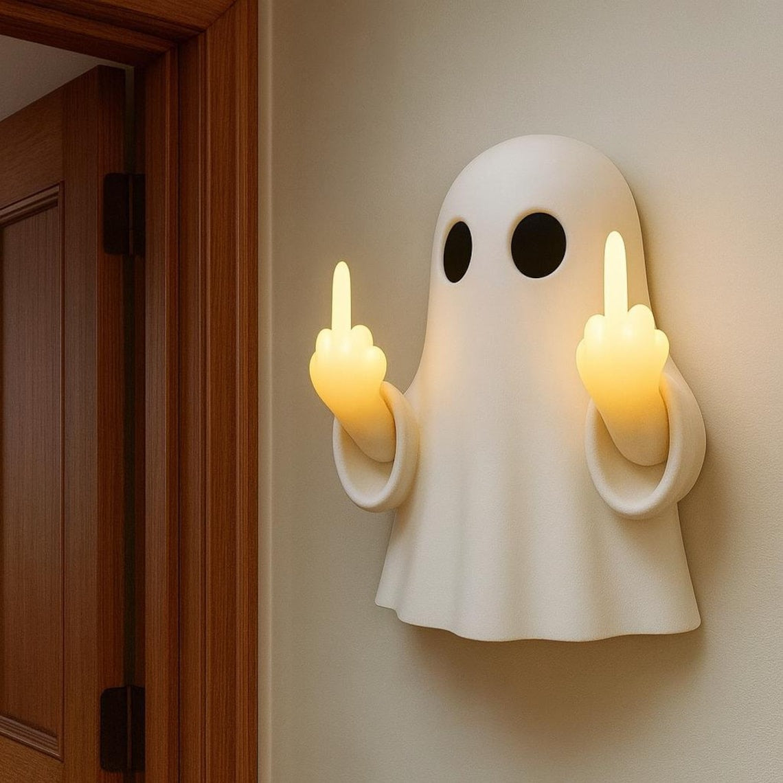 Funny Ghost Middle Figer LED Lamp