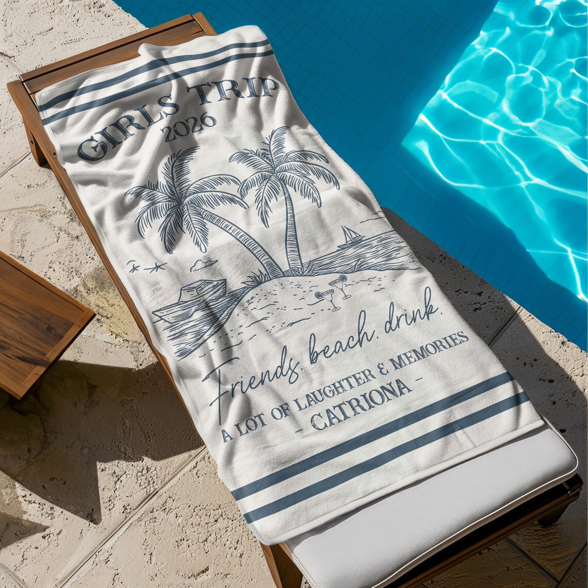 Girls Trip 2026 - Personalized Beach Towel