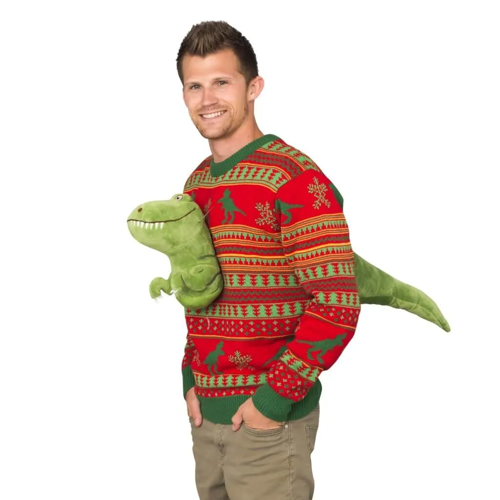 Women's 3D T-Rex Plushie Ugly Christmas Sweater