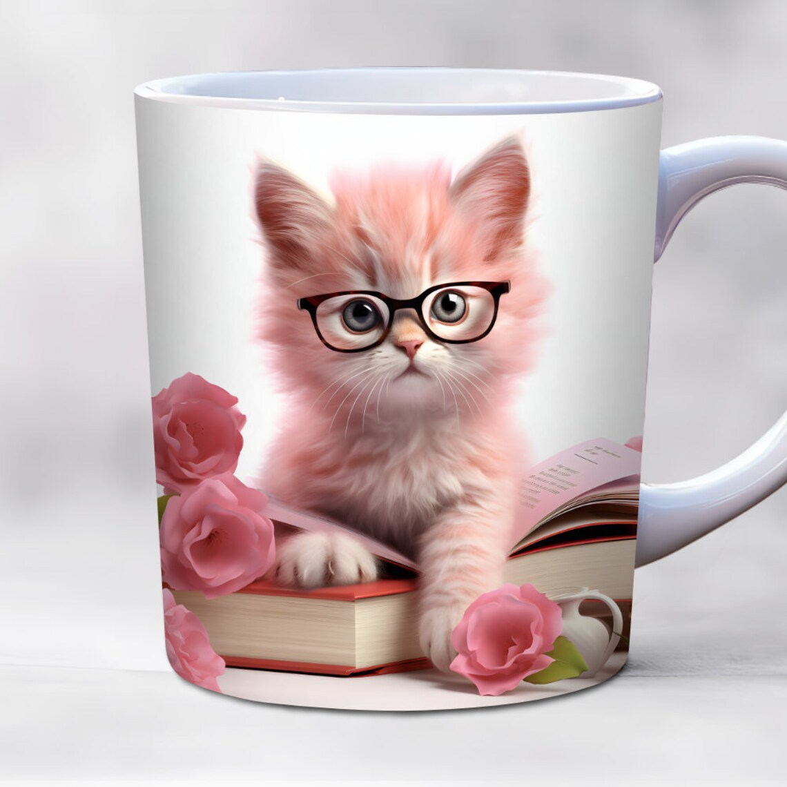 Charming 3D Cat Art Coffee Mug 