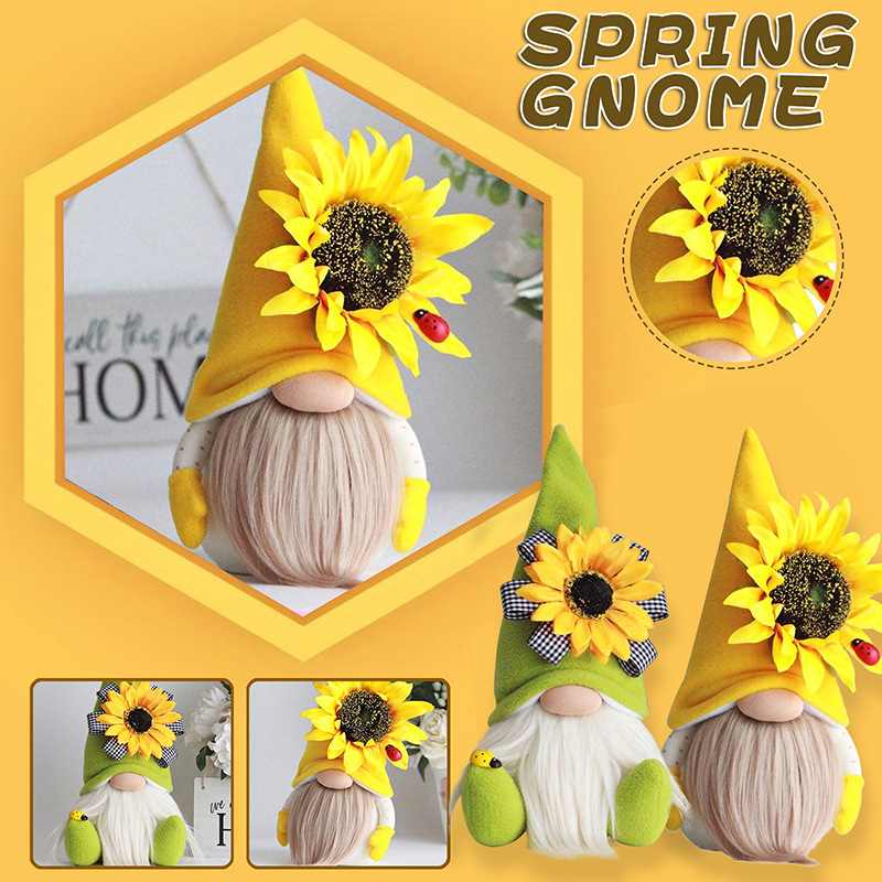 Bee Festival Sunflower Gnome --Tiered Tray Gnome