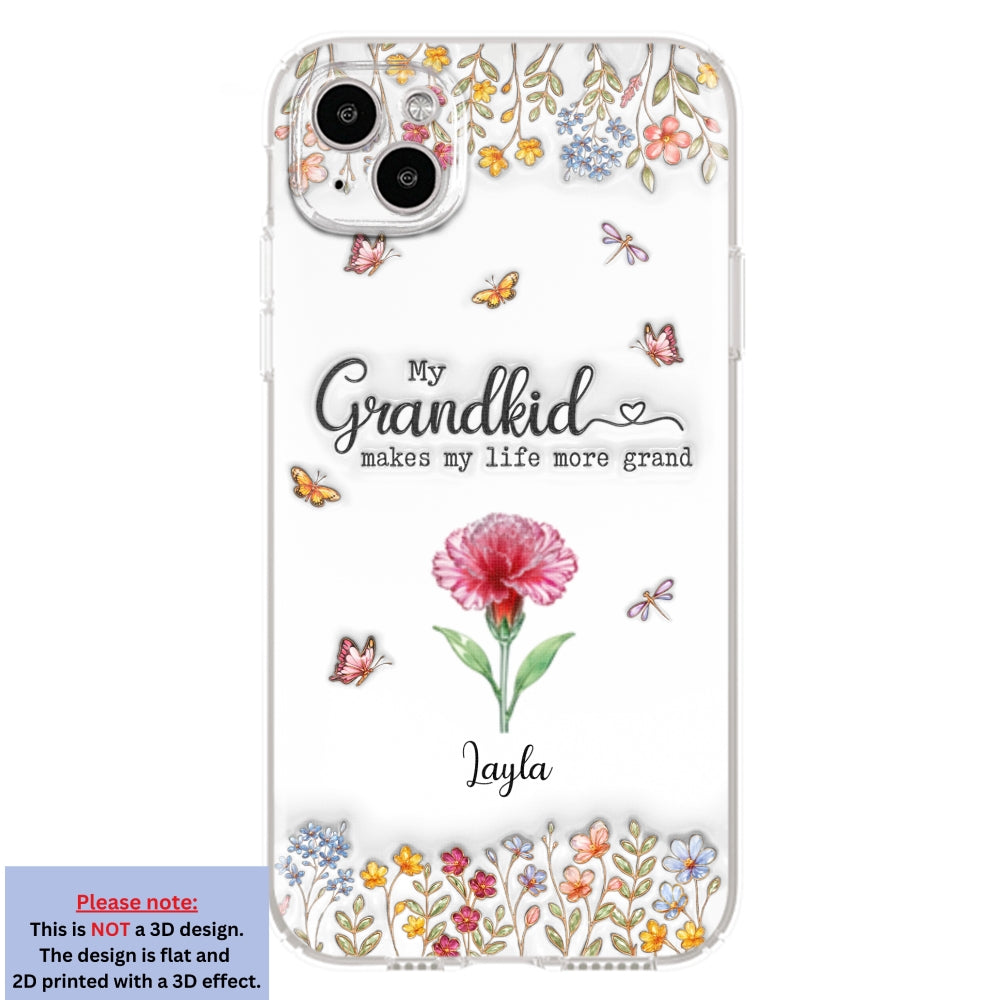 Make Life More Grand With Lovely Kids - Personalized Custom 3D Inflated Effect Phone Case