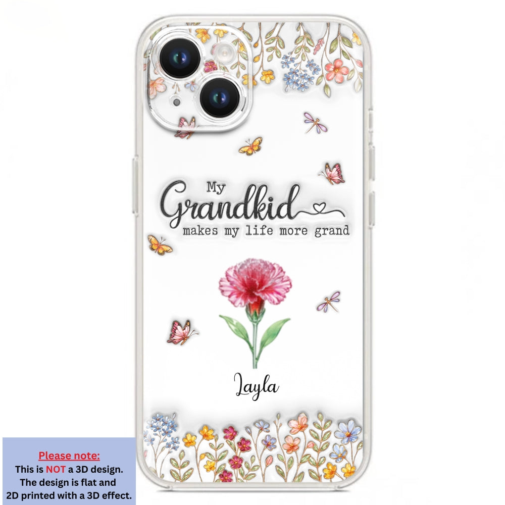 Make Life More Grand With Lovely Kids - Personalized Custom 3D Inflated Effect Phone Case