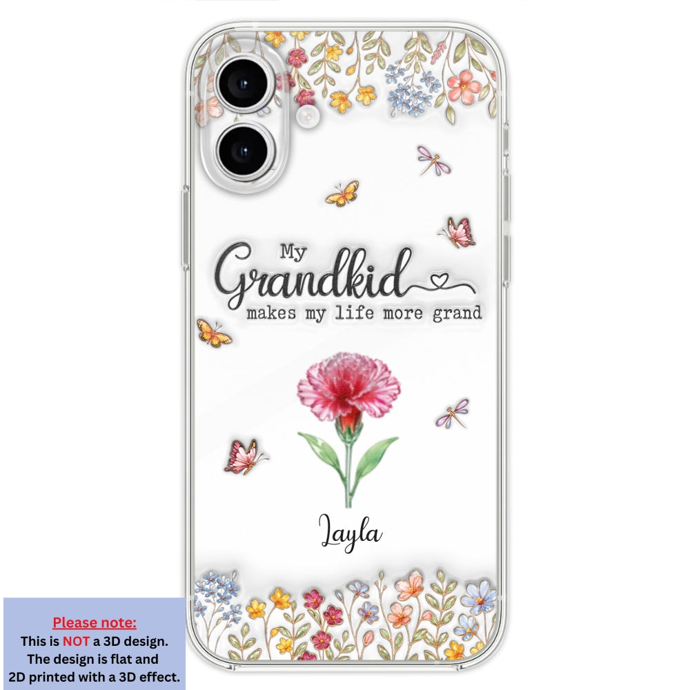 Make Life More Grand With Lovely Kids - Personalized Custom 3D Inflated Effect Phone Case