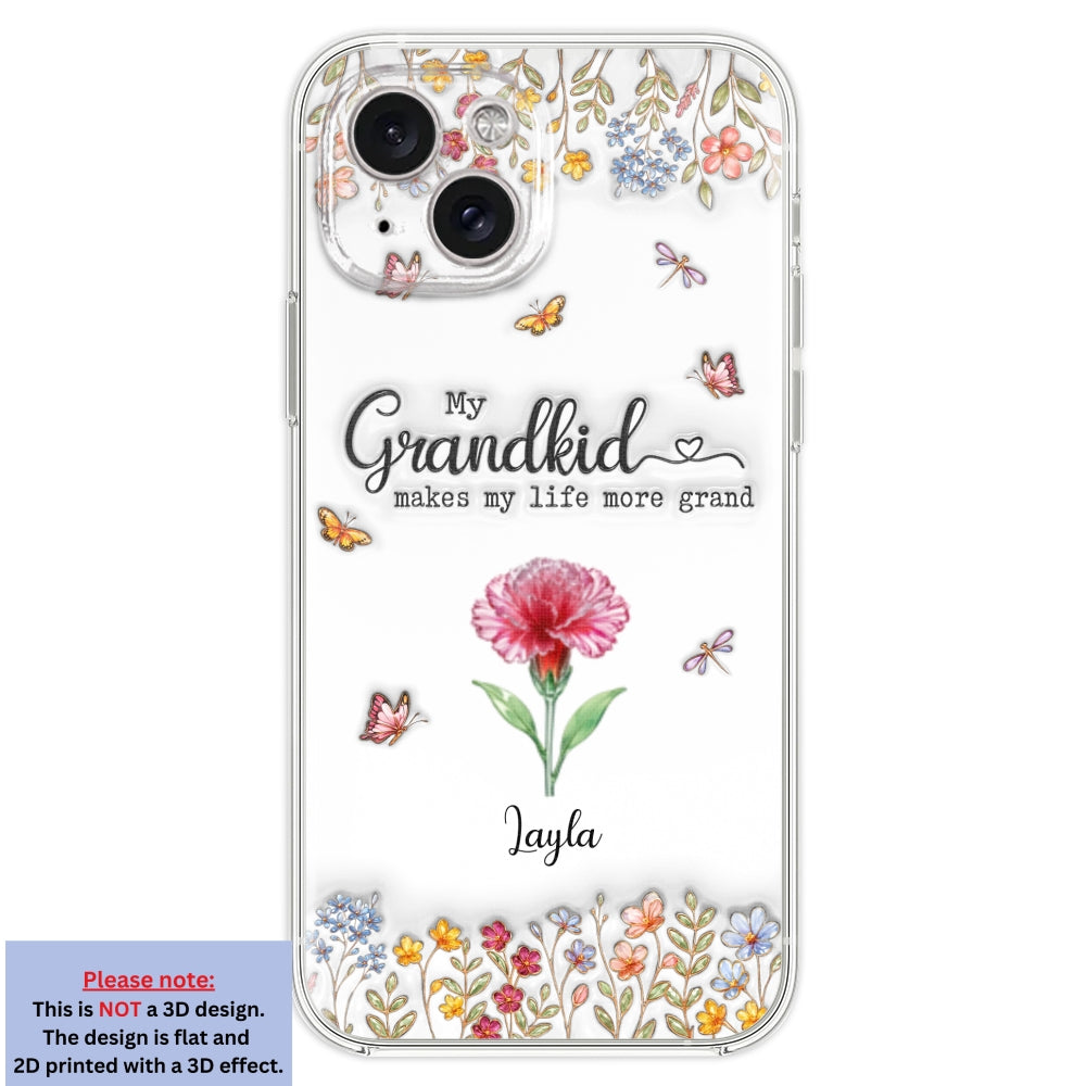 Make Life More Grand With Lovely Kids - Personalized Custom 3D Inflated Effect Phone Case