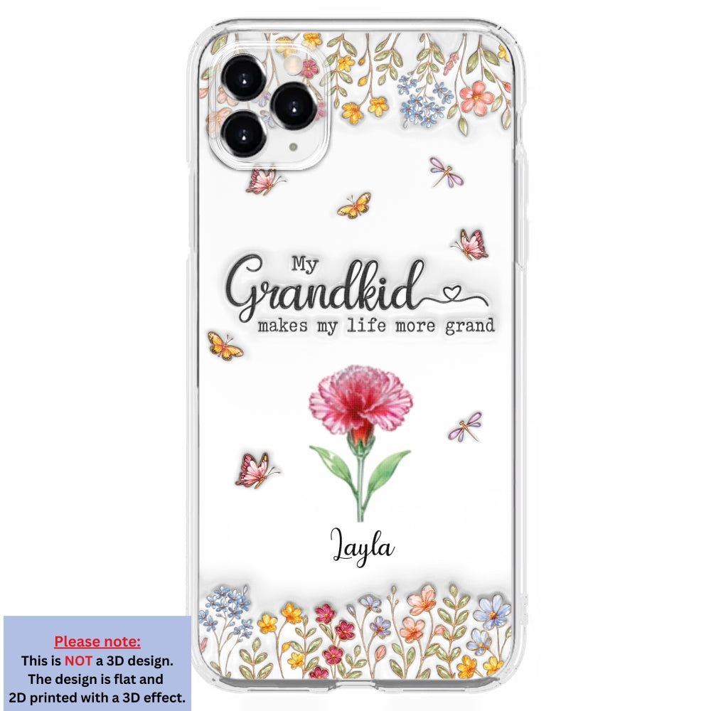Make Life More Grand With Lovely Kids - Personalized Custom 3D Inflated Effect Phone Case