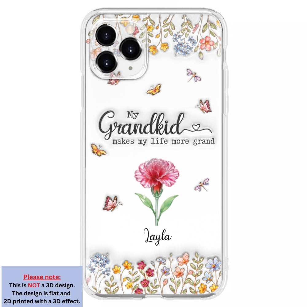 Make Life More Grand With Lovely Kids - Personalized Custom 3D Inflated Effect Phone Case