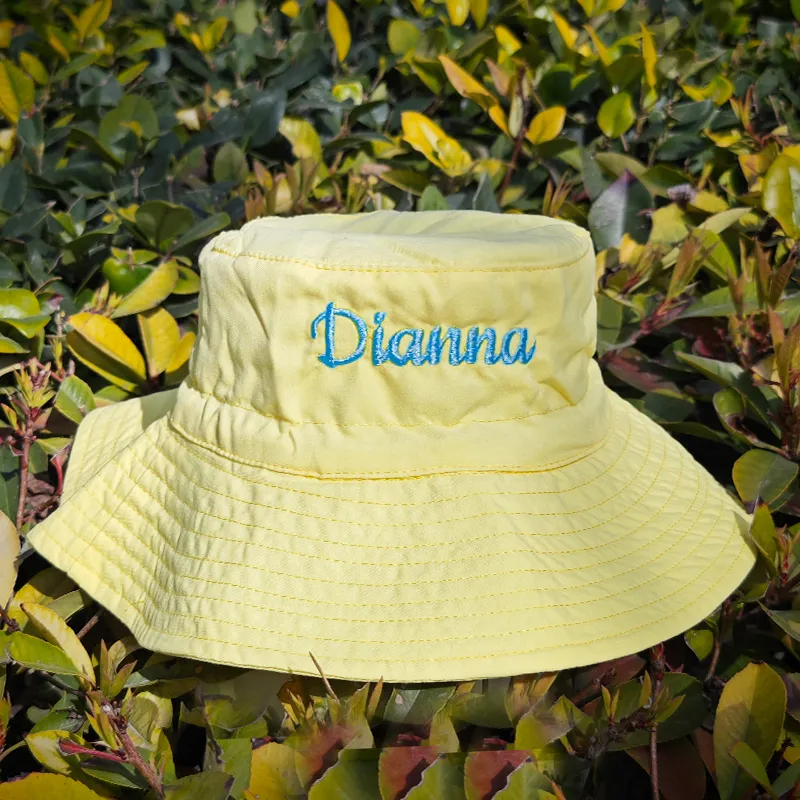 Personalized Cute Embroidered Name Summer Bucket Hat