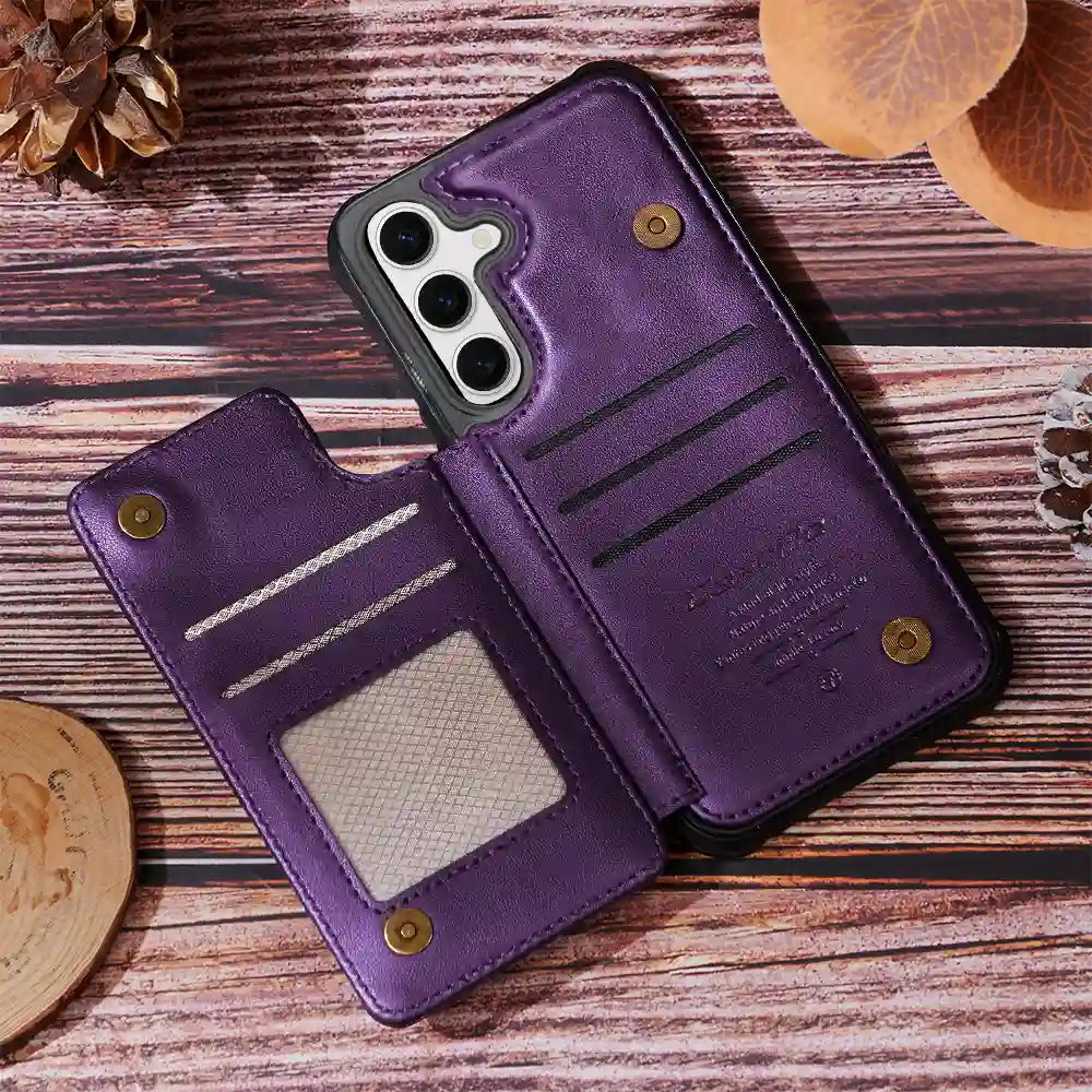 Pet Lovers,Dog Lovers,Cat Lovers - Cute Dogs And Cats Aesthetic Pattern - Personalized Leather Flip Wallet Phone Case