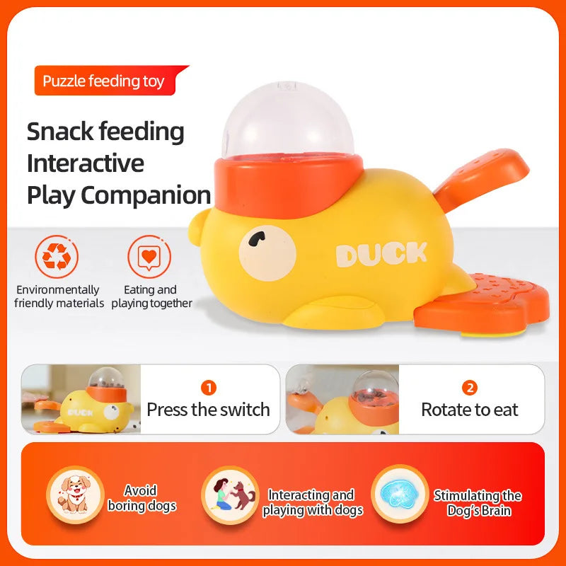 Interactive Duck-Shaped Pet Feeder Toy