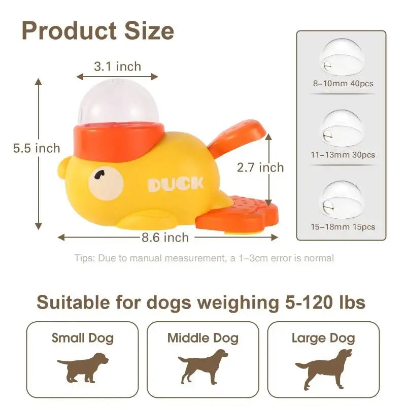 Interactive Duck-Shaped Pet Feeder Toy