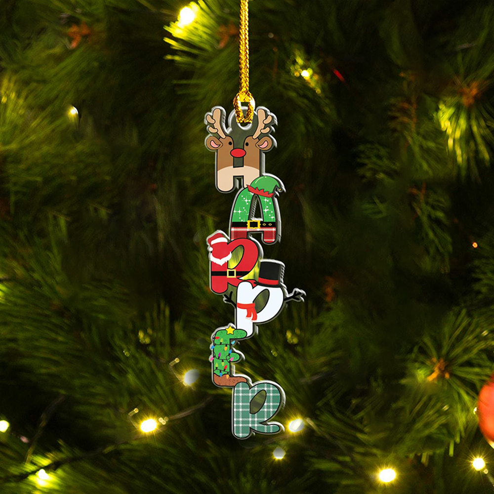  Personalized Christmas Name Letter Ornament 2025, Custom Christmas Tag, Stocking Tag, Custom Reindeer Name Ornament 🎄Free Personalization🎄