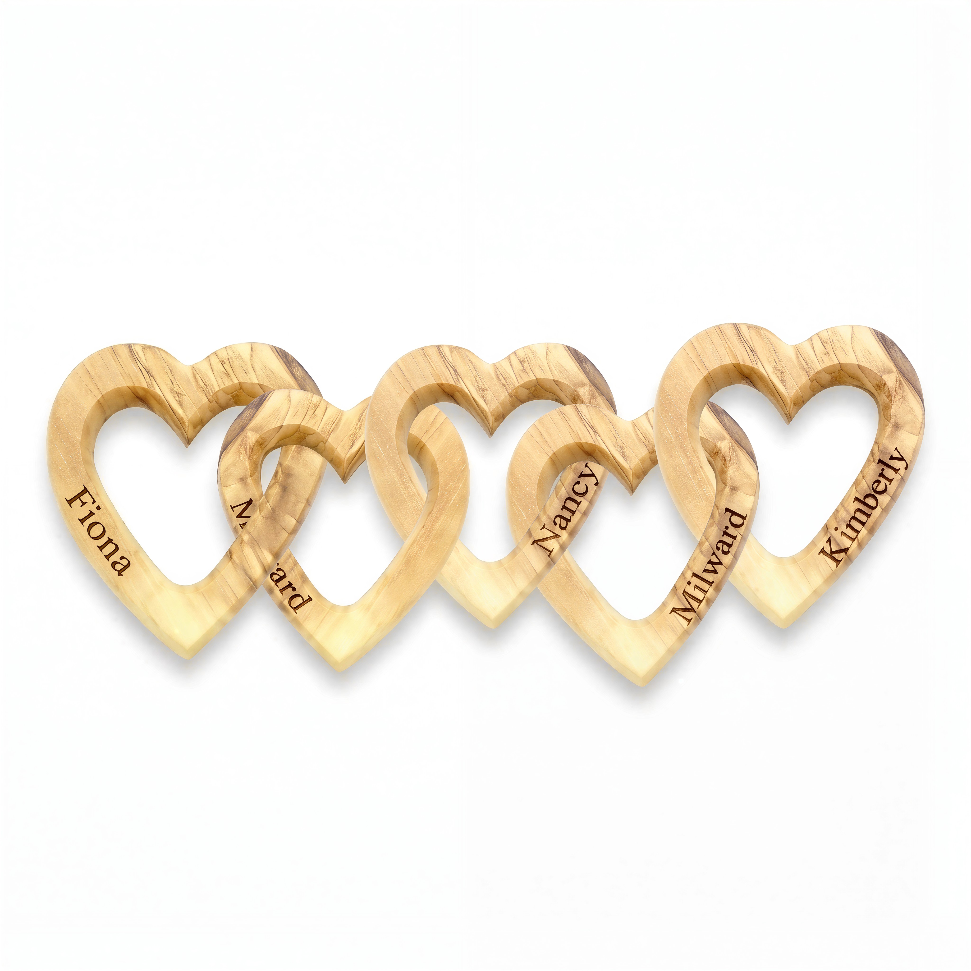 Personalized Interlocking Hearts - Celebrates Friendships Sisters