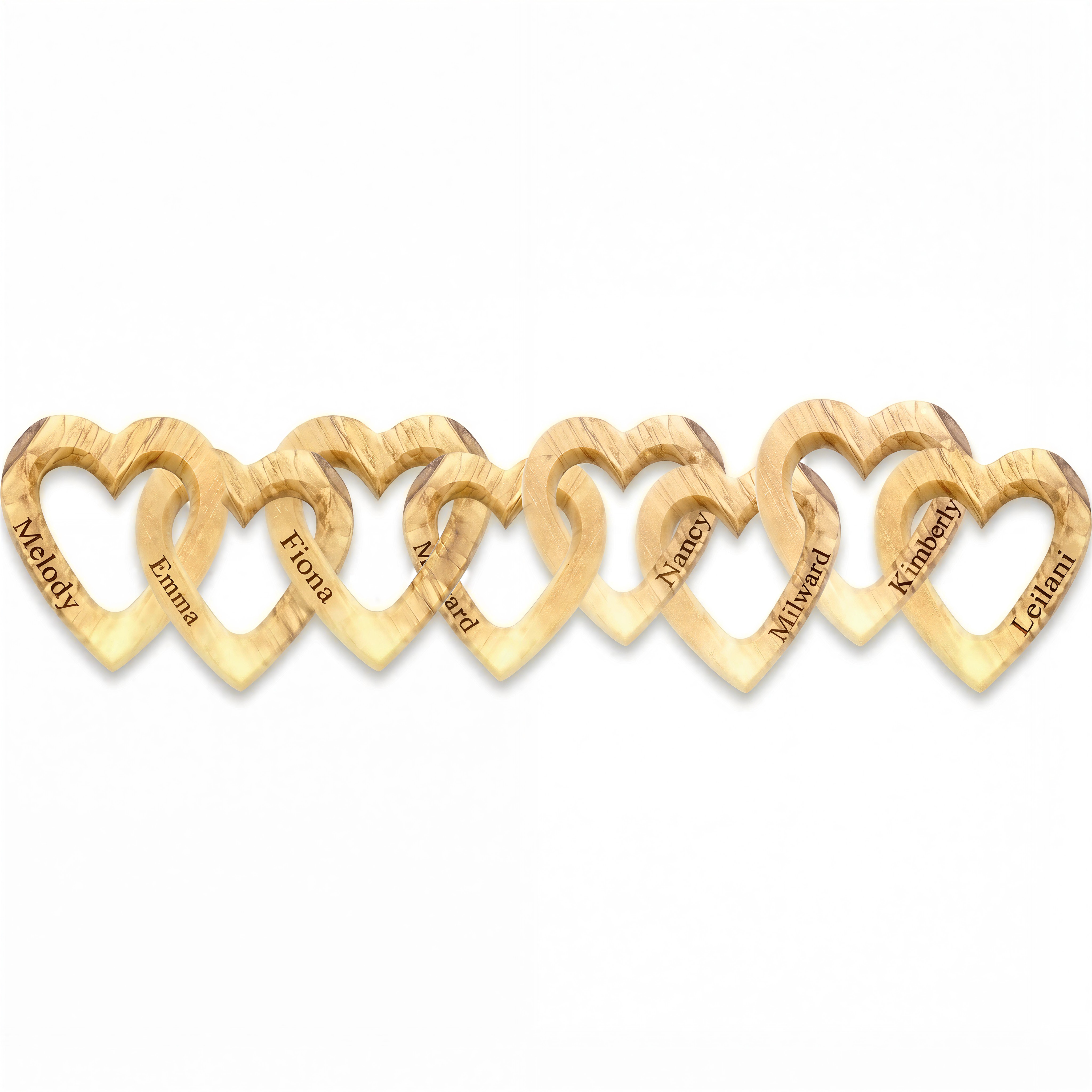 Personalized Interlocking Hearts - Celebrates Friendships Sisters