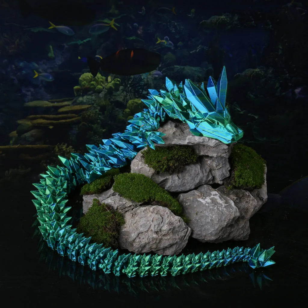 3D Dragonstone Articulated Crystal Serpent