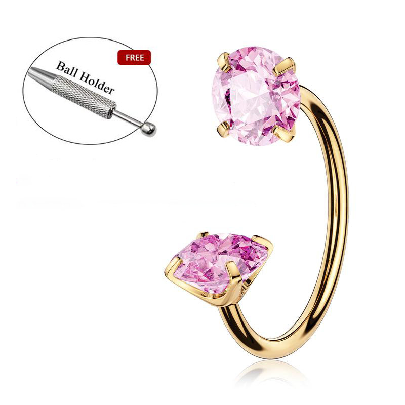 🎄Christmas Special: 48% Off🔥Horseshoe Nose Hoop with Free Ball Holder Tool