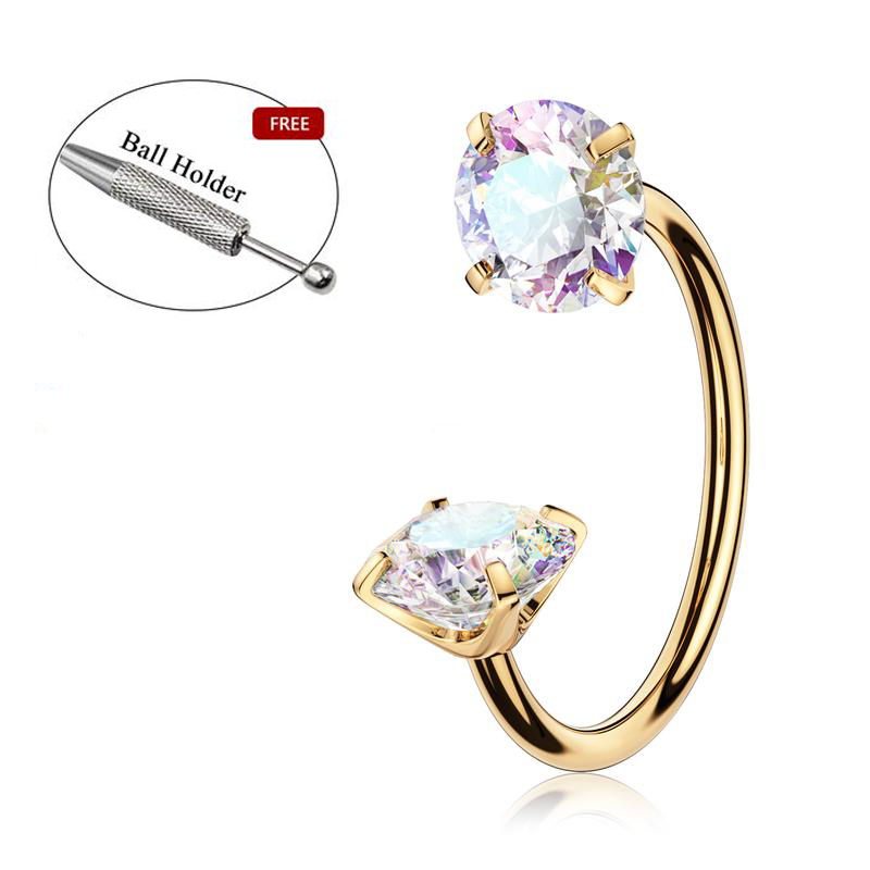 🎄Christmas Special: 48% Off🔥Horseshoe Nose Hoop with Free Ball Holder Tool