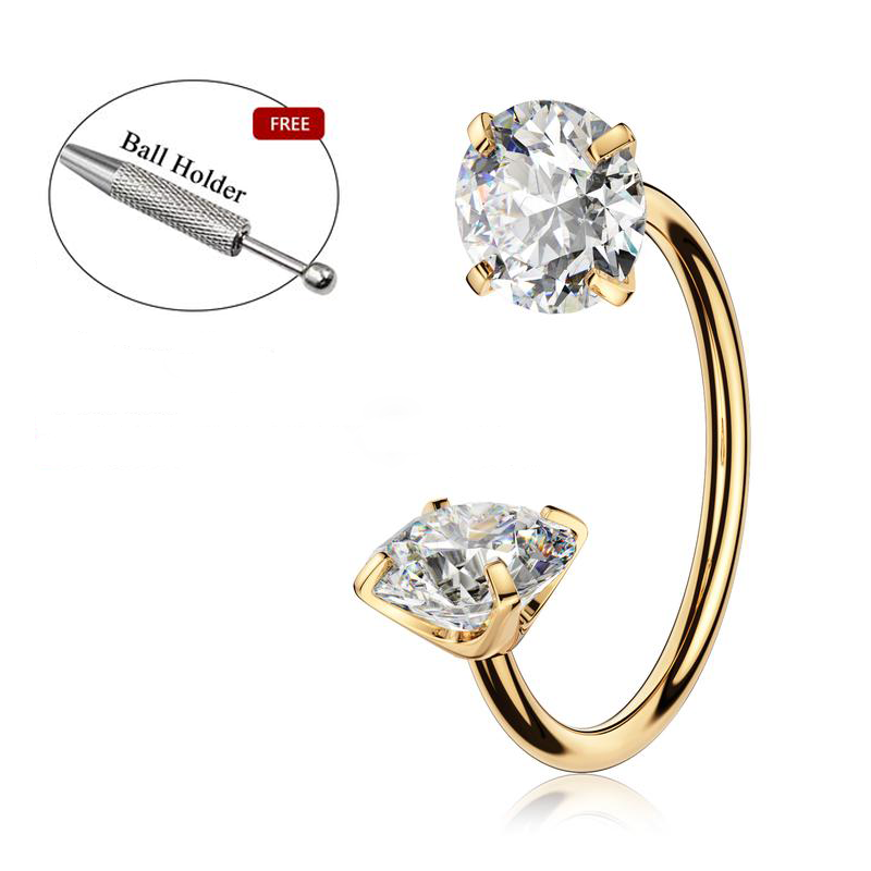 🎄Christmas Special: 48% Off🔥Horseshoe Nose Hoop with Free Ball Holder Tool