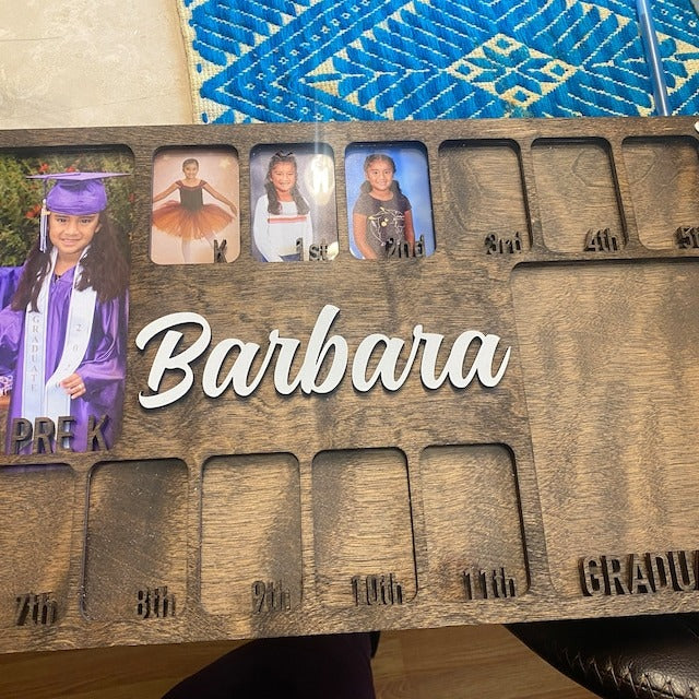 Pre K to Graduation School Picture Frame | Grade School Photo Frame