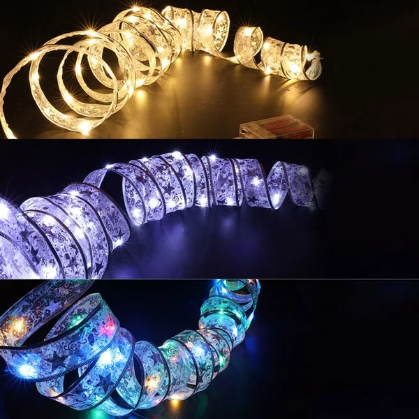 Clearance SaleChristmas Ribbon Fairy Lights