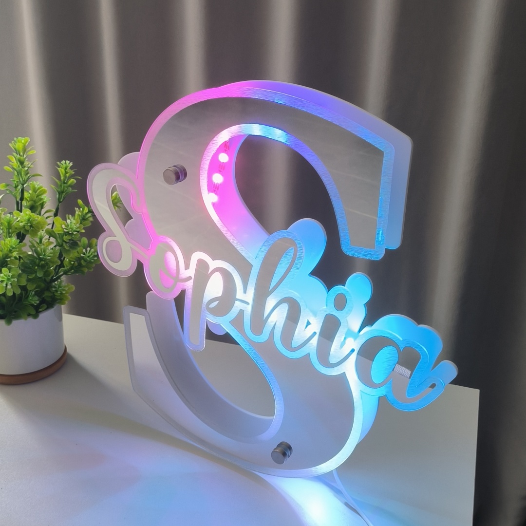 Personalized Name Letter Mirror Light