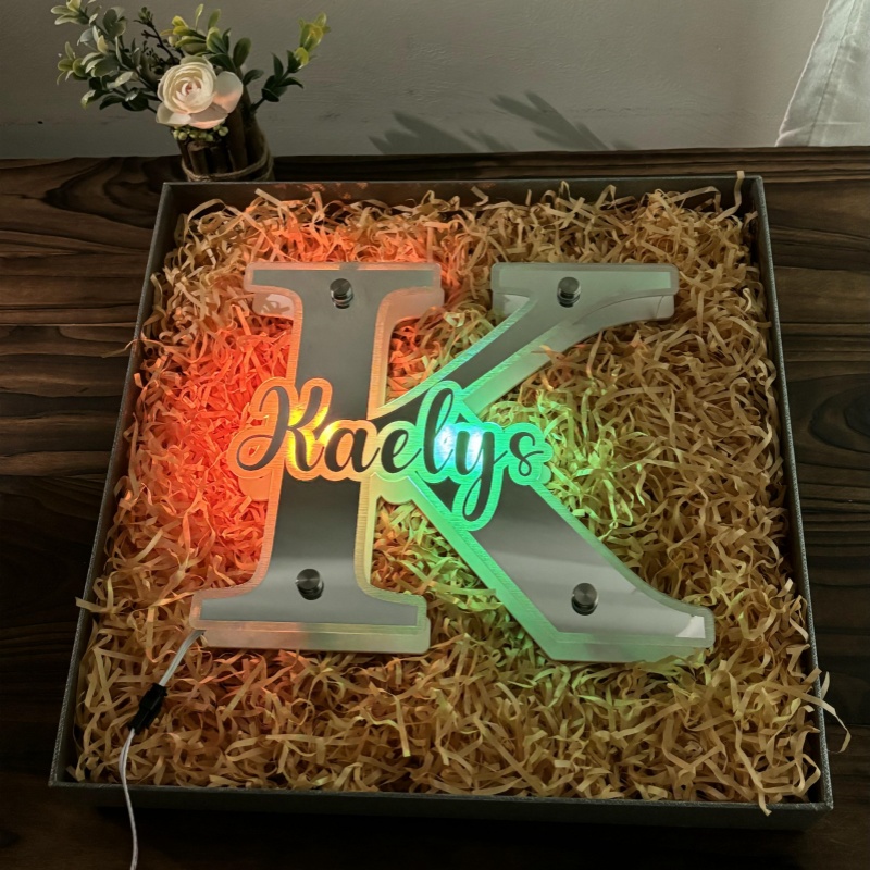Personalized Name Letter Mirror Light