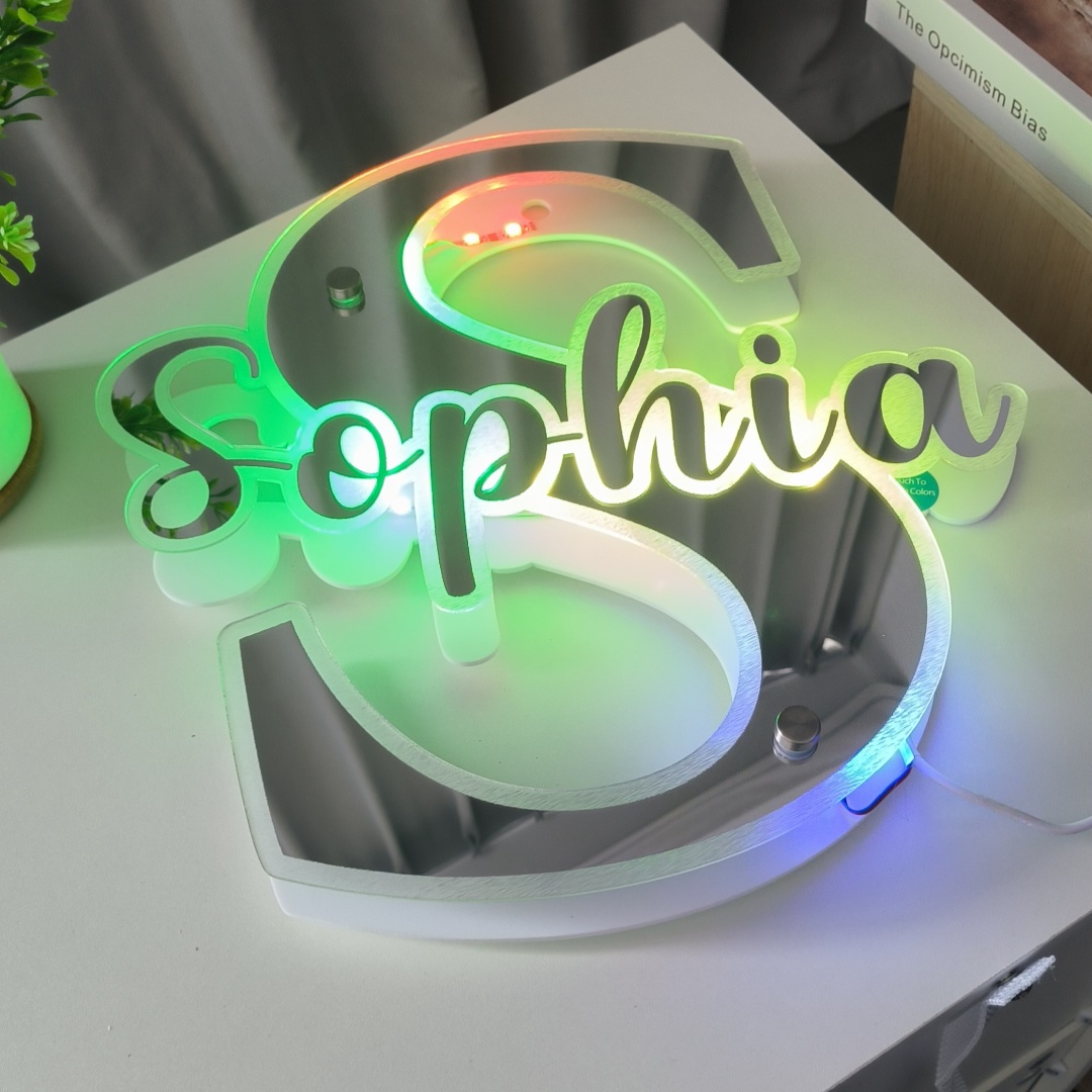Personalized Name Letter Mirror Light