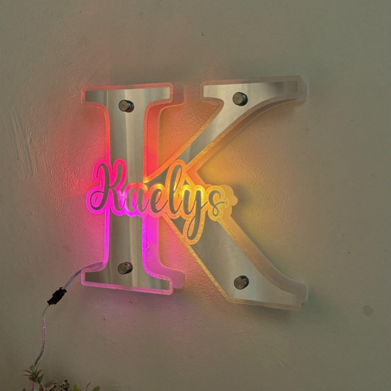 Personalized Name Letter Mirror Light