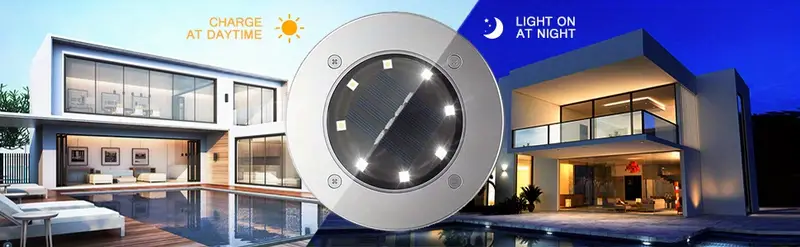 4 8 12pcs solar ground lights   8led upgraded outdoor garden bright in ground lights landscape lights for pathway yard deck lawn patio walkway details 1