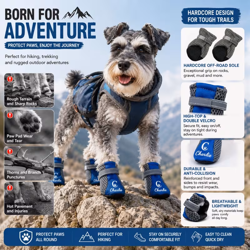 Personalized Name Pet Outdoor Shoes