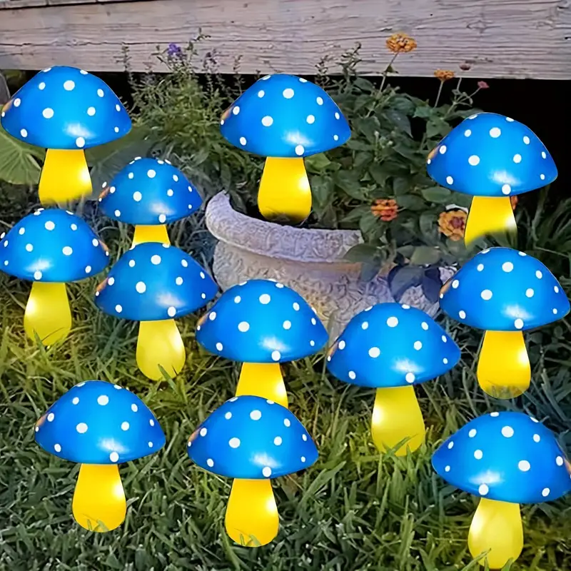 Solar Mushroom Lights Outdoor Garden Decor Lights