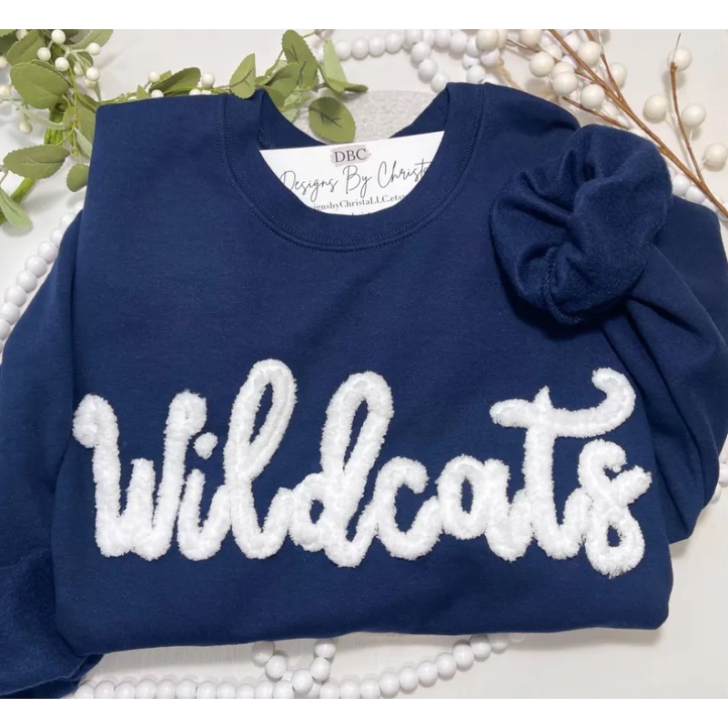 Oversized Team Chenille Embroidered Sweatshirt