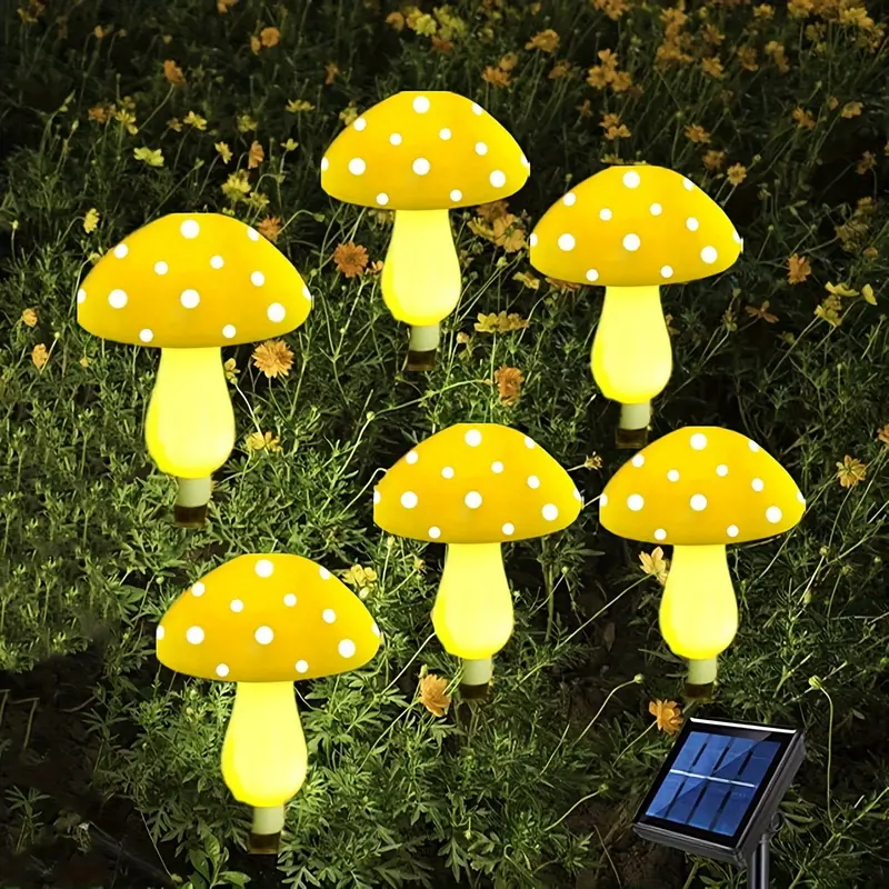 Solar Mushroom Lights Outdoor Garden Decor Lights
