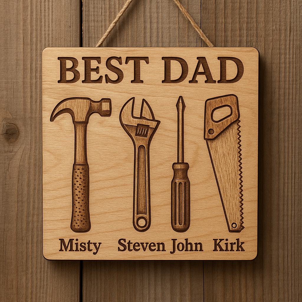 Personalized Dad’s Workshop Custom Wooden Sign- Prefect Father's Day Gift