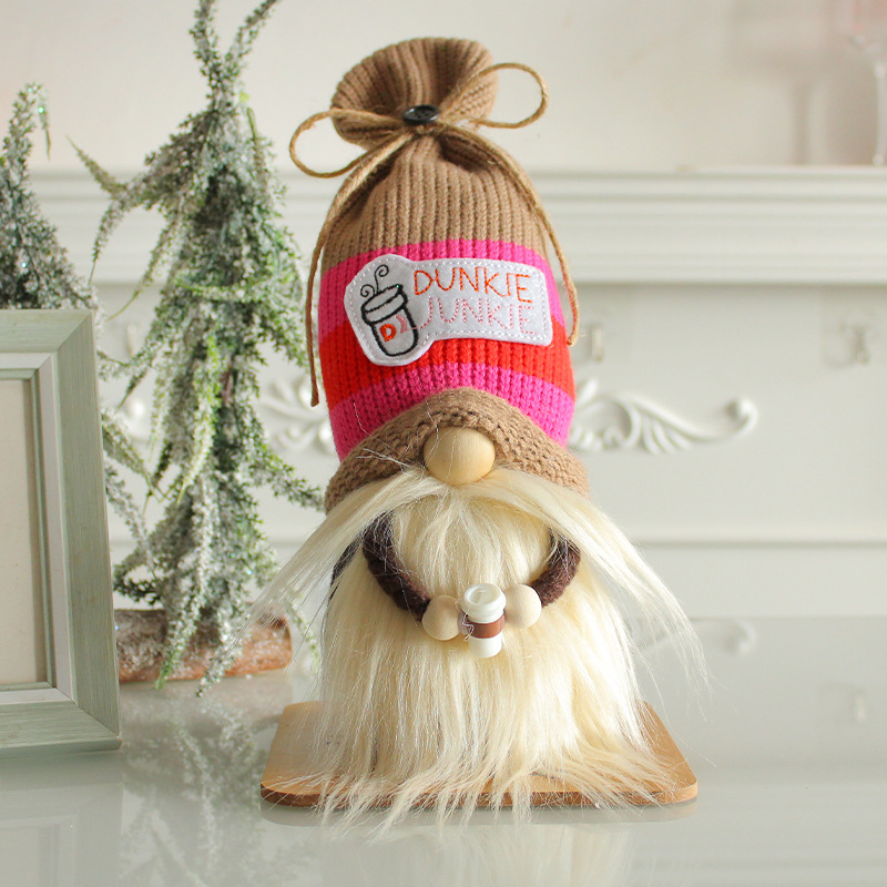 Sweet Dunkie Junkie Coffee Gnome -- Tiered Tray Gnome
